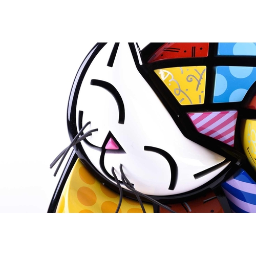 465 - Romero Britto (b.1963) Brazilian, a large limited edition three-dimensional abstract figure of a cat... 