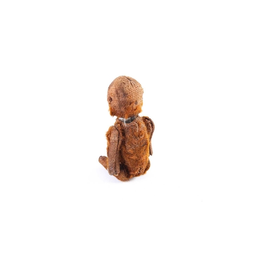 482 - An early 20th Schuco Monkey perfume bottle, with dark brown plush fur and articulated joints, 11.5cm