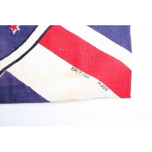 484 - Edward VIII.- Souvenir flag commemorating the accession of Edward VIII, with his portrait and the fl... 