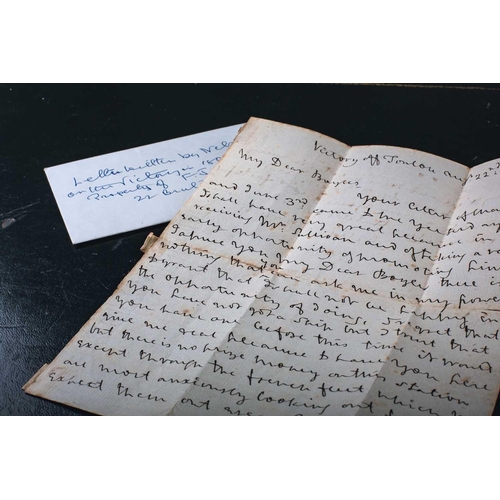 487 - A letter from Viscount Horatio Nelson (1758-1805), to Post-Captain Charles Boyles (1756-1816), writt... 