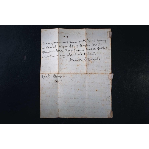 487 - A letter from Viscount Horatio Nelson (1758-1805), to Post-Captain Charles Boyles (1756-1816), writt... 