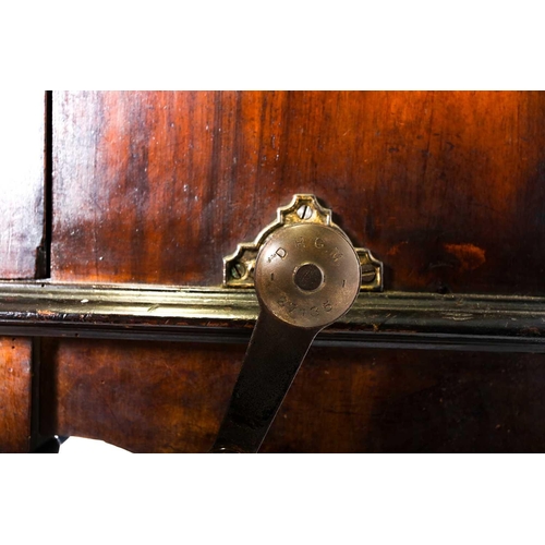 489 - An impressive Victorian mahogany 'Penny in the Slot' Polyphon on associated stand, the arched glazed... 