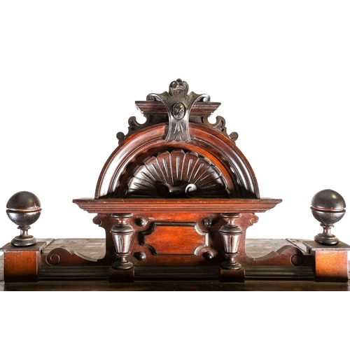 489 - An impressive Victorian mahogany 'Penny in the Slot' Polyphon on associated stand, the arched glazed... 