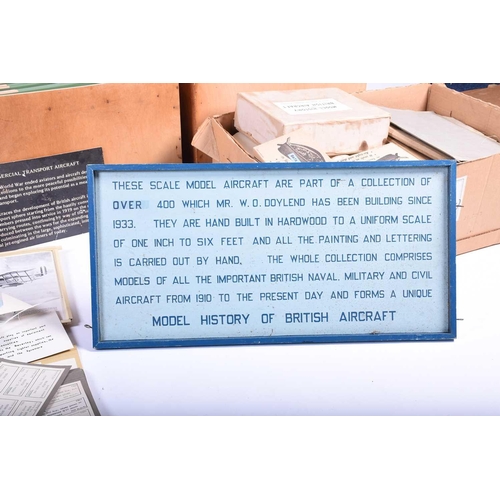 500 - W. O. Doylend. A large quantity of model aeroplane ephemera, display cards, model airplane designs, ... 