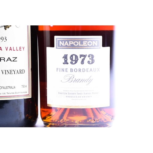 505 - A cased bottle of Napoelon 1973 Fine Bordeaux Brandy, limited edition, together witha Veritas Winery... 