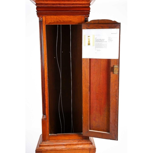 531 - A Geo III oak and mahogany crossbanded longcase clock, the square painted dial for William Evans, Sh... 