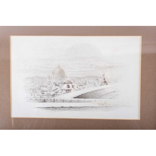 61 - A 19th century watercolour, 'The Great Mosque, Cairo, c.1820', 17.5 cm x 21.5 cm, together with a pe... 