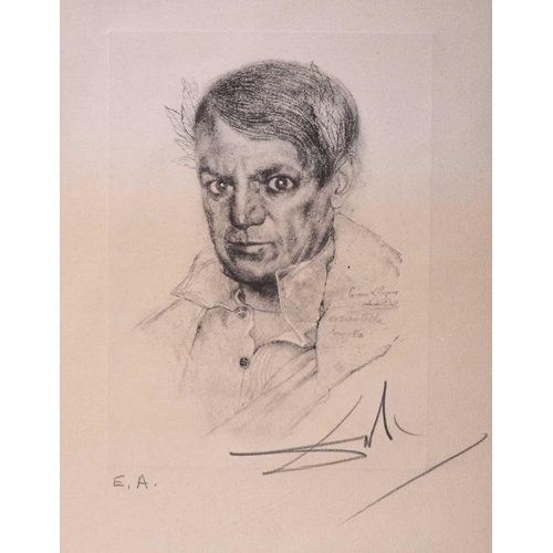 70 - † After Salvador Dali (1904-1989), portrait of Pablo Picasso as 'L'Emperor', 1970, pencil signed lit... 