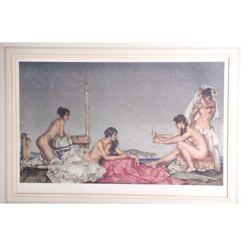 76 - After William Russell Flint (1880-1969) British, 'The Silver Mirror', a colour print signed in penci... 