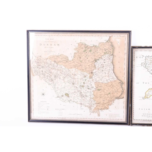 84 - A Robert Morden map of North Wales , hand tinted, 37 x 43cm, together with an early 19th century map... 