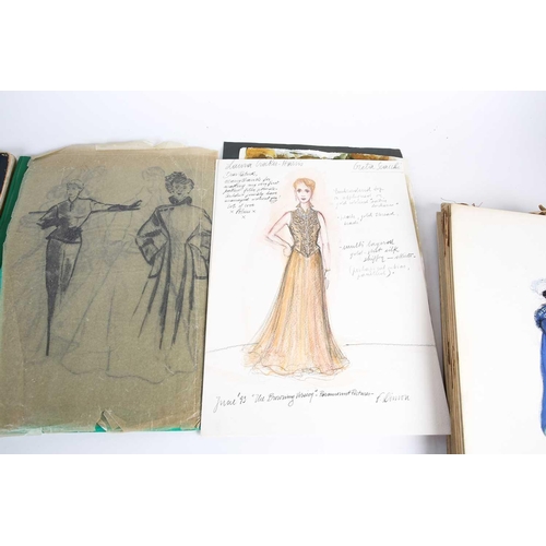 90 - A collection of watercolour and gouache costume designs for the 