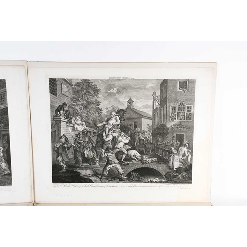 94 - After William Hogarth, a set of four copper plate engravings, plates 1 - 4, An Election Entertainmen... 