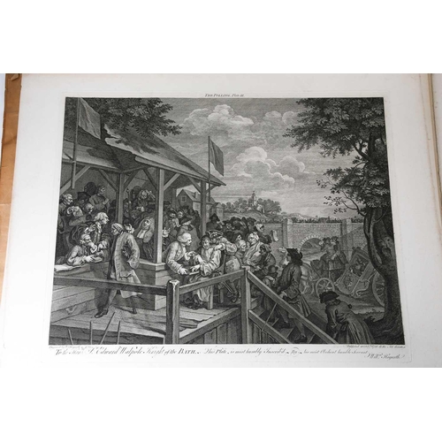 94 - After William Hogarth, a set of four copper plate engravings, plates 1 - 4, An Election Entertainmen... 