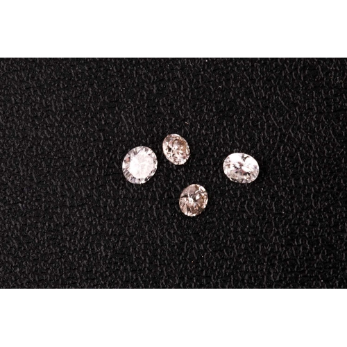 170 - § A near pair of round brilliant-cut diamonds, 0.27 and 0.29 carats approximately, approximate clari... 