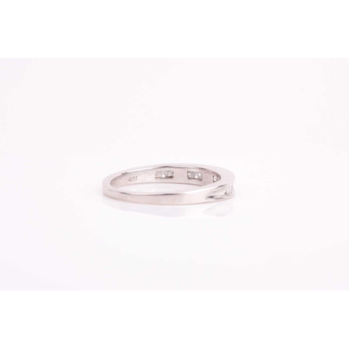 178 - A diamond half-eternity ring, channel-set with small round-cut diamonds, approximate clarity I2/3, s... 