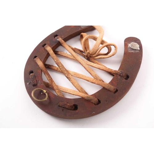 100 - Nancy Fouts (American, 1945-2019) 'Horse Shoe', 2010, comprised of a resin cast horse shoe, embroide... 