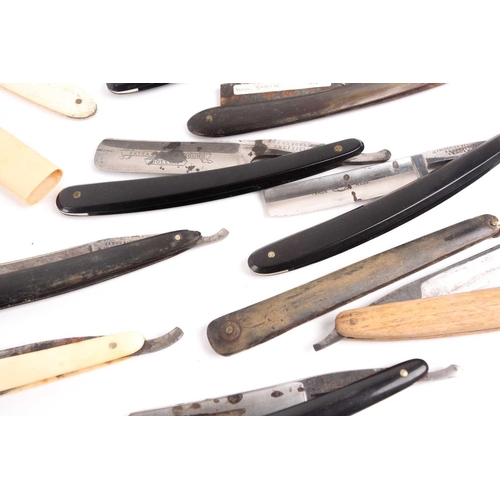 33 - A collection of 19th and early-20th century cutthroat razors. To include a part-complete 'Days of th... 