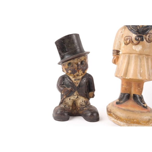 39 - A group of decorative figural toys and sculptures predominantly late-19th early-20th century of vari... 