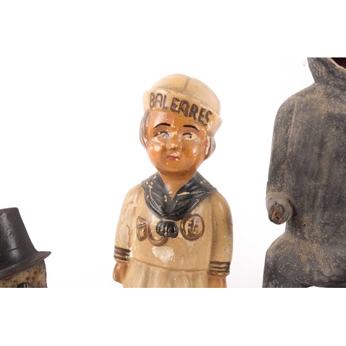 39 - A group of decorative figural toys and sculptures predominantly late-19th early-20th century of vari... 