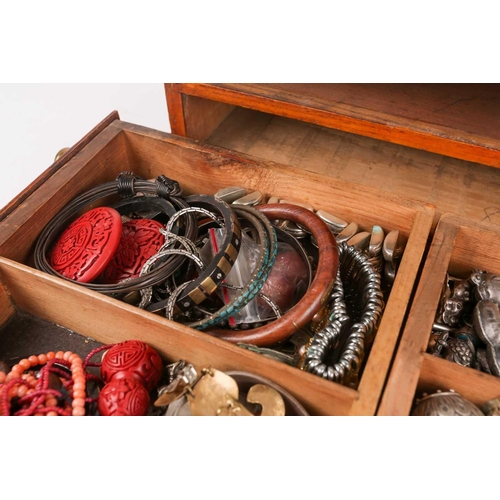 45A - A collection of early-mid 20th-century costume jewellery, including various charms, pendants, bracel... 