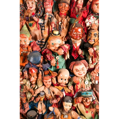 51 - Nancy Fouts (American, 1945-2019) 'Puppet Board #1', 2010, vintage hand puppets mounted on board. 12... 