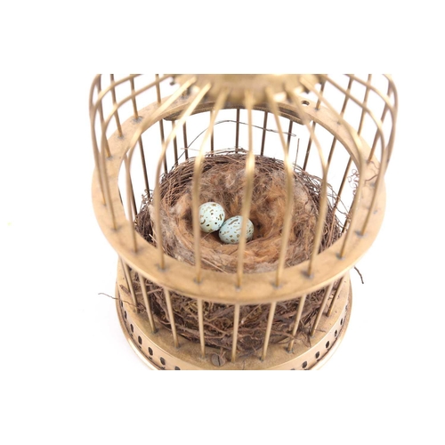 58 - Nancy Fouts (American, 1945-2019) 'Caged Nest', 2017, comprised of a vintage brass birdcage with a m... 