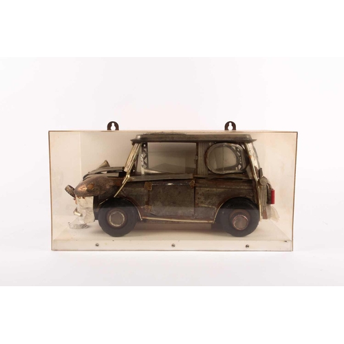 95 - Circle of Nancy Fouts (American, 1945-2019), a late 20th-century abstract sculpture of a Mini Cooper... 