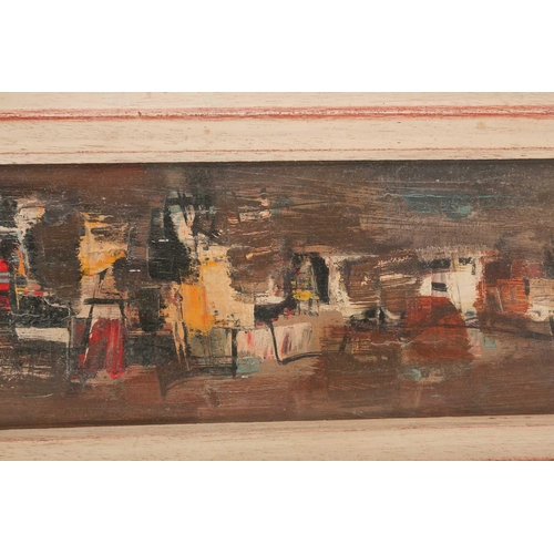 15 - Dirk Adrian Meerkotter (1922-2017) South African, abstract oil on panel, signed and dated 1961, 12 c... 