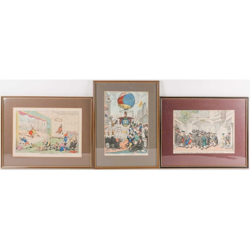 78 - A Georgian framed caricature after Thomas Tegg, 'Sports of a Country Fair', 25.5 cm x 35 cm, togethe... 