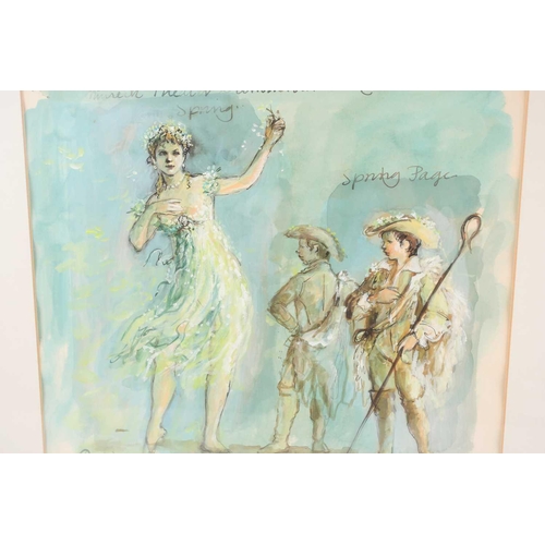 9 - † David Walker (1934-2008), costume designs from Cinderella at the Royal Opera House, Covent Garden,... 