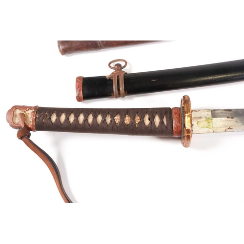 94A - A WWII Japanese army officer's type 98 Katana by Hattori Masahiro. The blade with subtle midare hamo... 