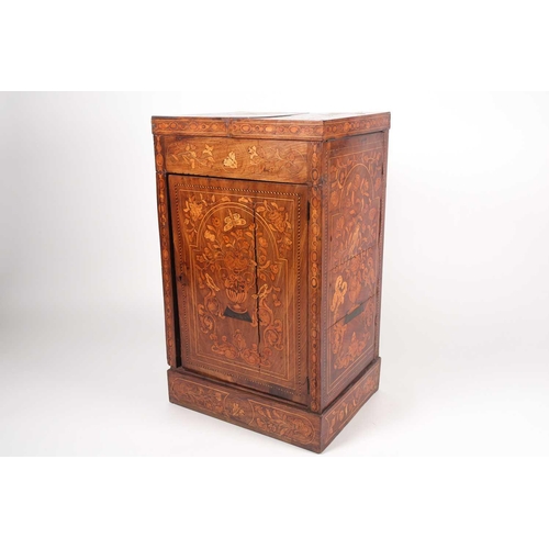 166 - A Dutch late 18th century/early 19th century marquetry inlaid mahogany pedestal washstand. inlaid th... 