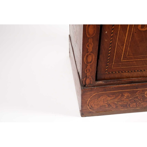 166 - A Dutch late 18th century/early 19th century marquetry inlaid mahogany pedestal washstand. inlaid th... 