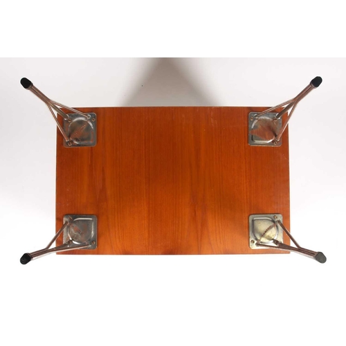 187 - Heinrich Roepstorff, a 1960s Danish teakwood veneered tambour fronted rectangular sideboard with chr... 