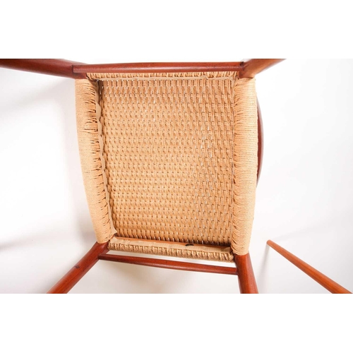 190 - Niels Otto Moller for J L Moller Models, a set of six '75 Edition' teak dining chairs, with paper co... 