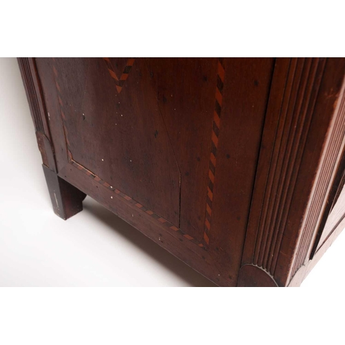 193 - A late 18th-century Maltese walnut and parquetry inlaid chest of drawers. With cubed satinwood and r... 