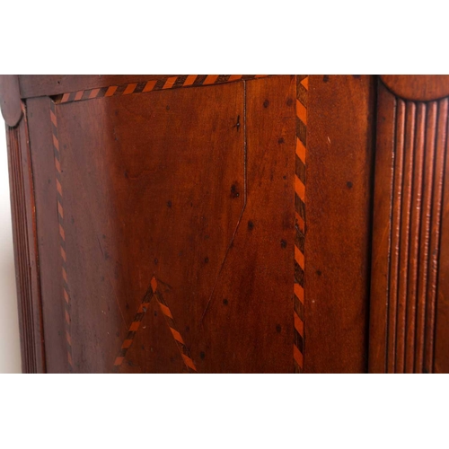 193 - A late 18th-century Maltese walnut and parquetry inlaid chest of drawers. With cubed satinwood and r... 