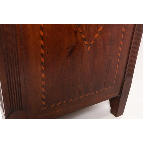 193 - A late 18th-century Maltese walnut and parquetry inlaid chest of drawers. With cubed satinwood and r... 