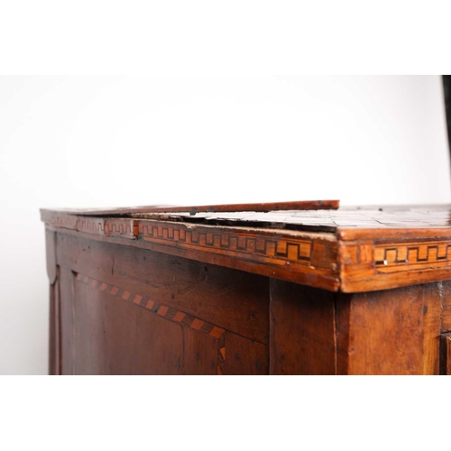 193 - A late 18th-century Maltese walnut and parquetry inlaid chest of drawers. With cubed satinwood and r... 