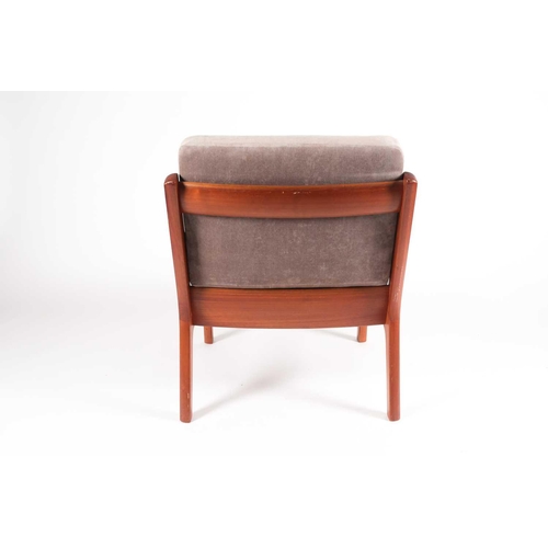 194 - Ole Wanscher for France & Son, a Danish teak 'Senator' armchair, mid 20th century, with sprung uphol... 