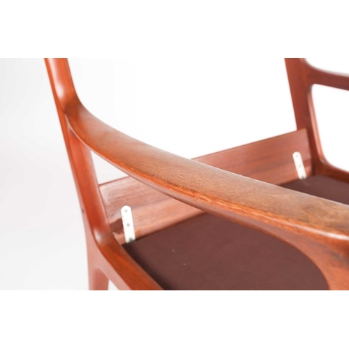 194 - Ole Wanscher for France & Son, a Danish teak 'Senator' armchair, mid 20th century, with sprung uphol... 