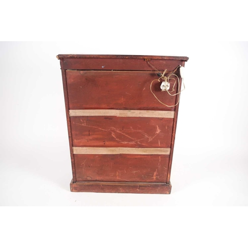 224 - A Victorian walnut and gilt metal mounted pier cabinet, the glazed door framed by inlaid strapwork d... 