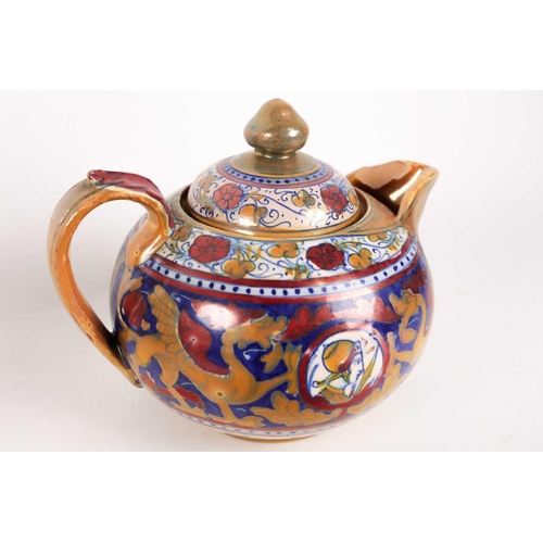 471 - Alfredo Santarelli: a group of five 20th century Italian lustre maiolica style earthenware items, Gu... 