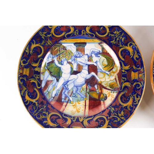 471 - Alfredo Santarelli: a group of five 20th century Italian lustre maiolica style earthenware items, Gu... 