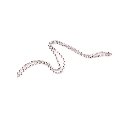 115 - An Edwardian silver belcher chain, Chester 1903, the cable links to a sprung clip connection; 81cm, ... 