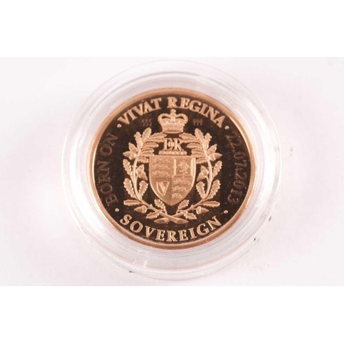 322 - A 2013 Vivat Regina proof sovereign, London Mint Office, boxed, in a capsule and with certificate.