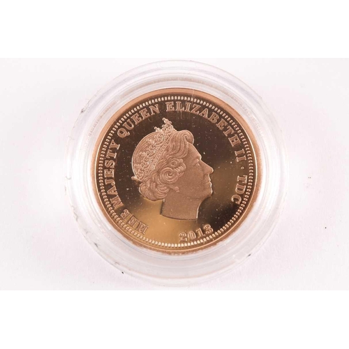 322 - A 2013 Vivat Regina proof sovereign, London Mint Office, boxed, in a capsule and with certificate.
