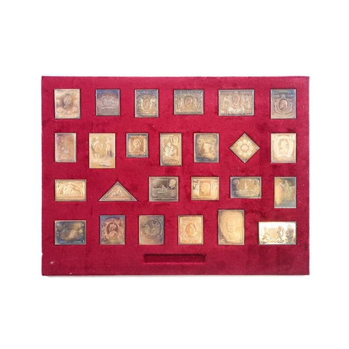 325 - A set of twenty-five 925 silver commemorative Empire Collection Stamps, in presentation tray.