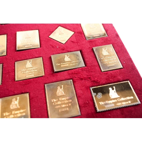 325 - A set of twenty-five 925 silver commemorative Empire Collection Stamps, in presentation tray.