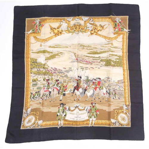 329 - A Hermes silk square scarf printed with the 